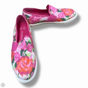 Abrasion Resistant Toe Cap City Walk Shoes Sneakers By Isaac Mizrahi Live Qvc In Floral Print, Size: 9