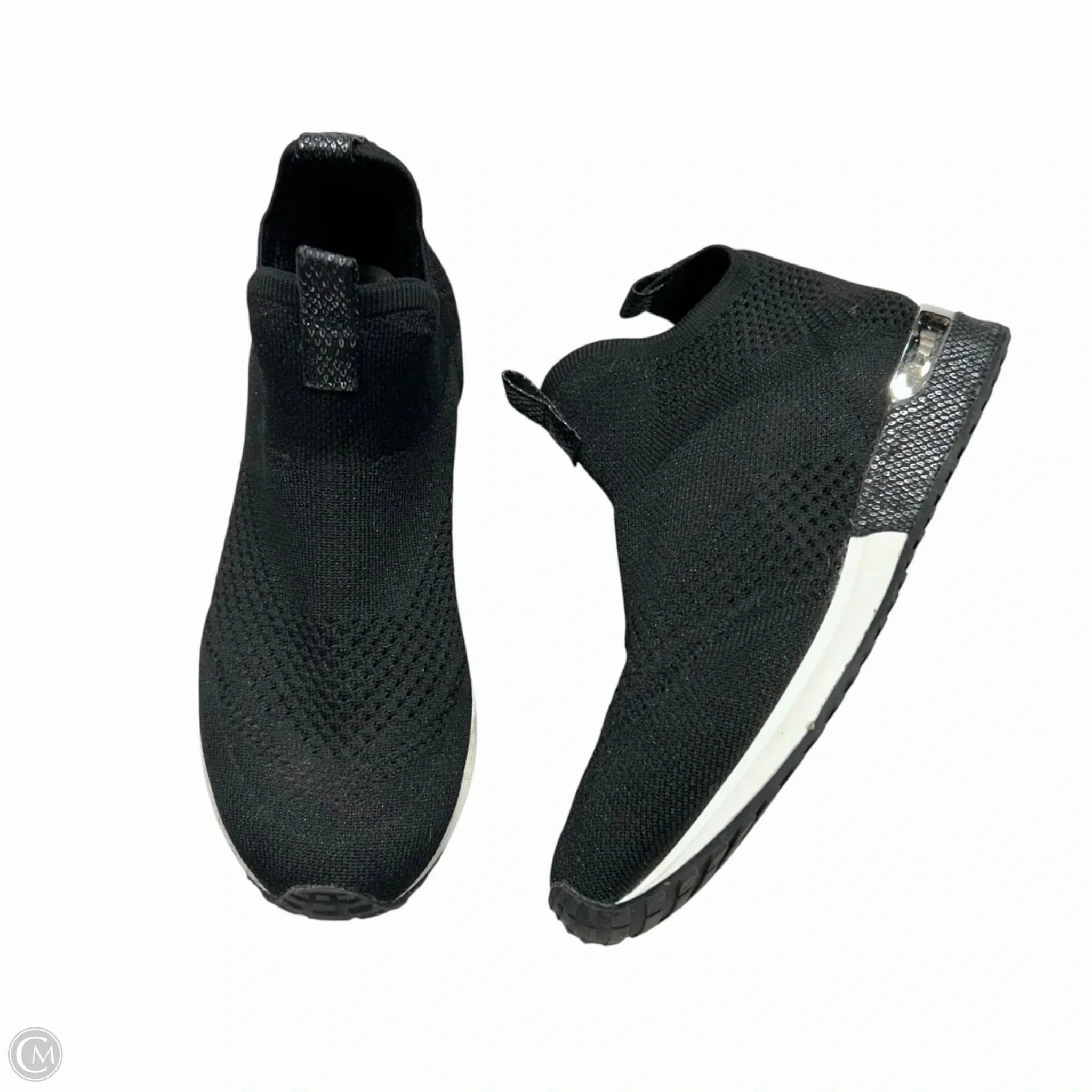 Shock Dispersing Hexagons Shoes Sneakers By J Slides In Black, Size: 7