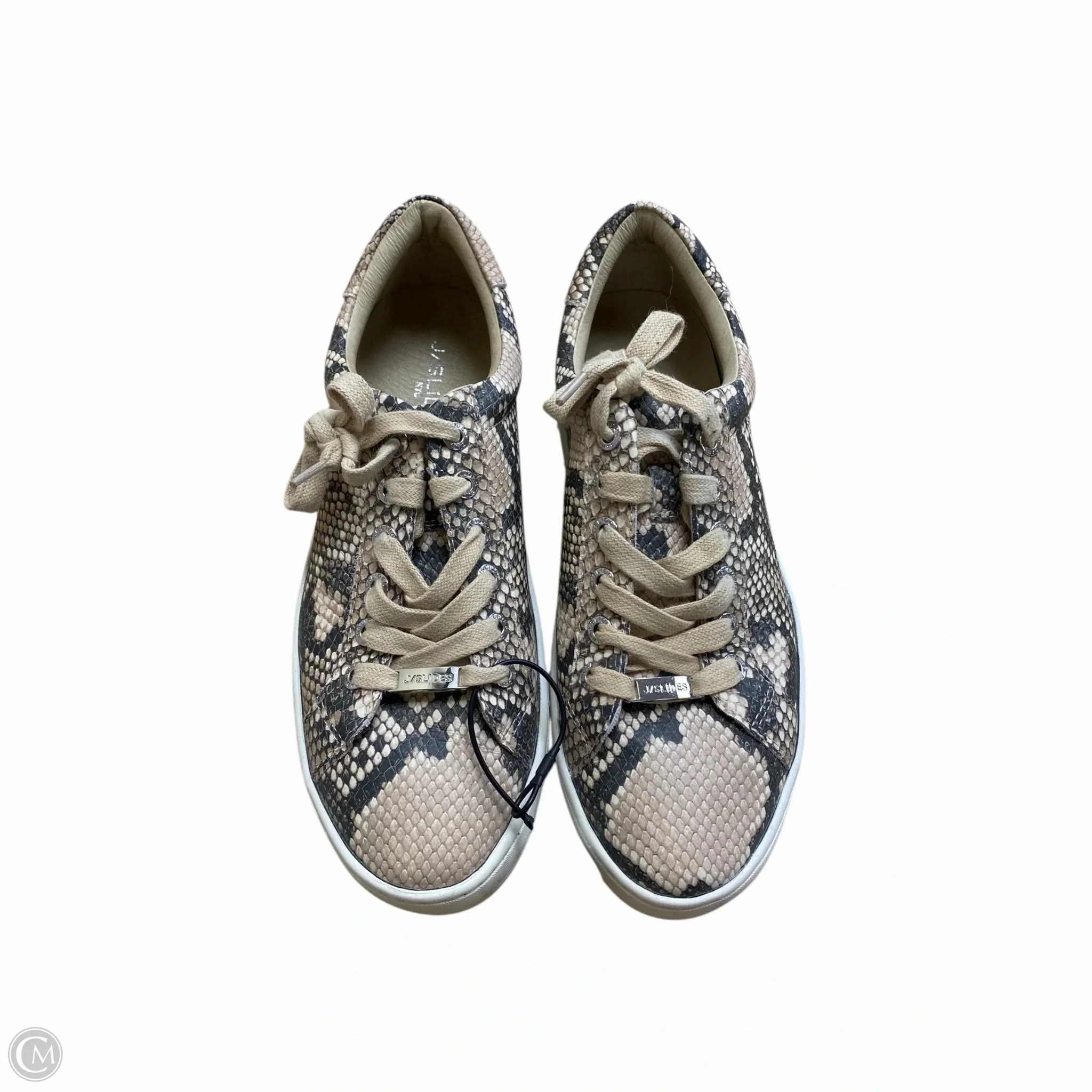 Cold Friendly Supportive Shoes Sneakers By J Slides In Snakeskin Print, Size: 7.5