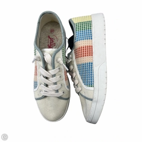 Shoes Sneakers By Jelly Pop In Blue & Orange, Size: 9 Subtle Tread