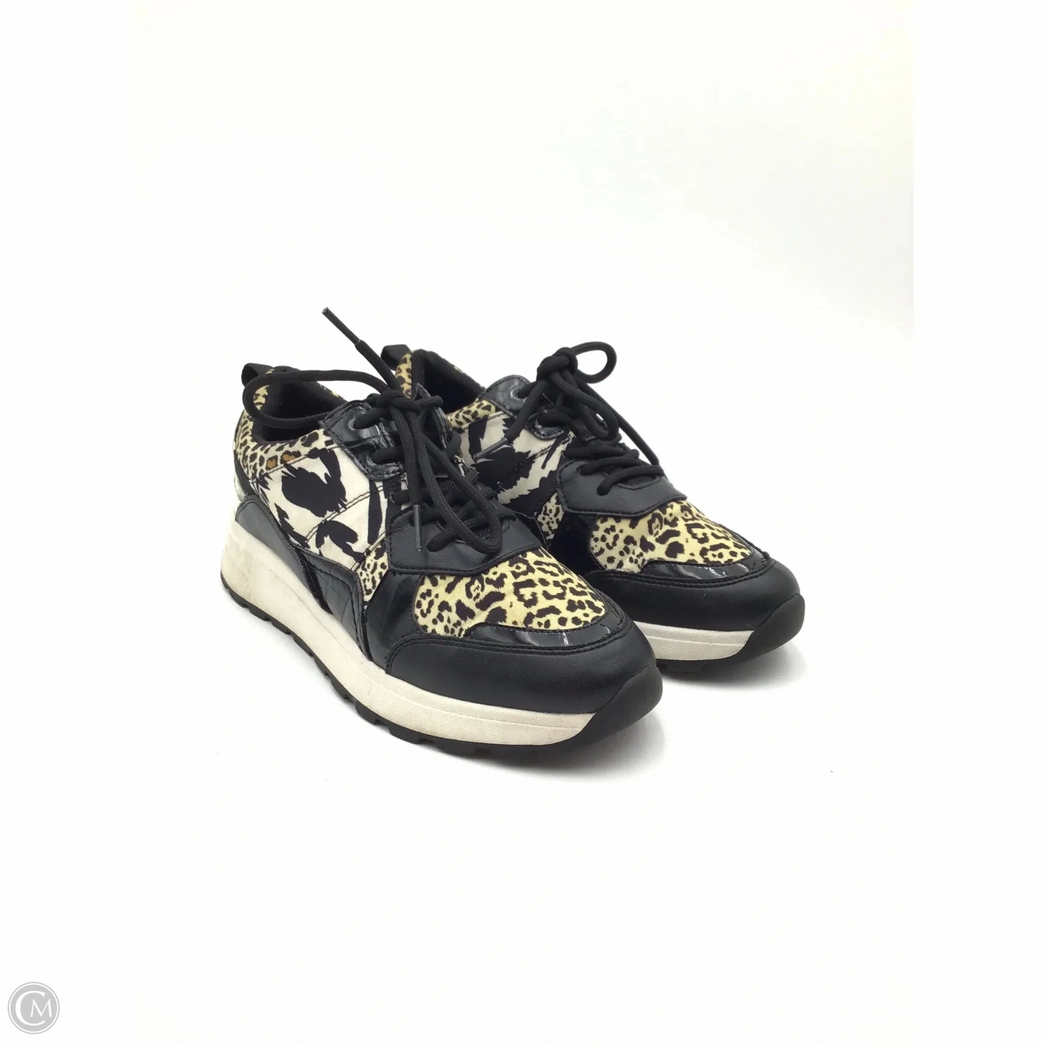 Leather Shoes Sneakers By Jennifer Lopez In Animal Print, Size: 8