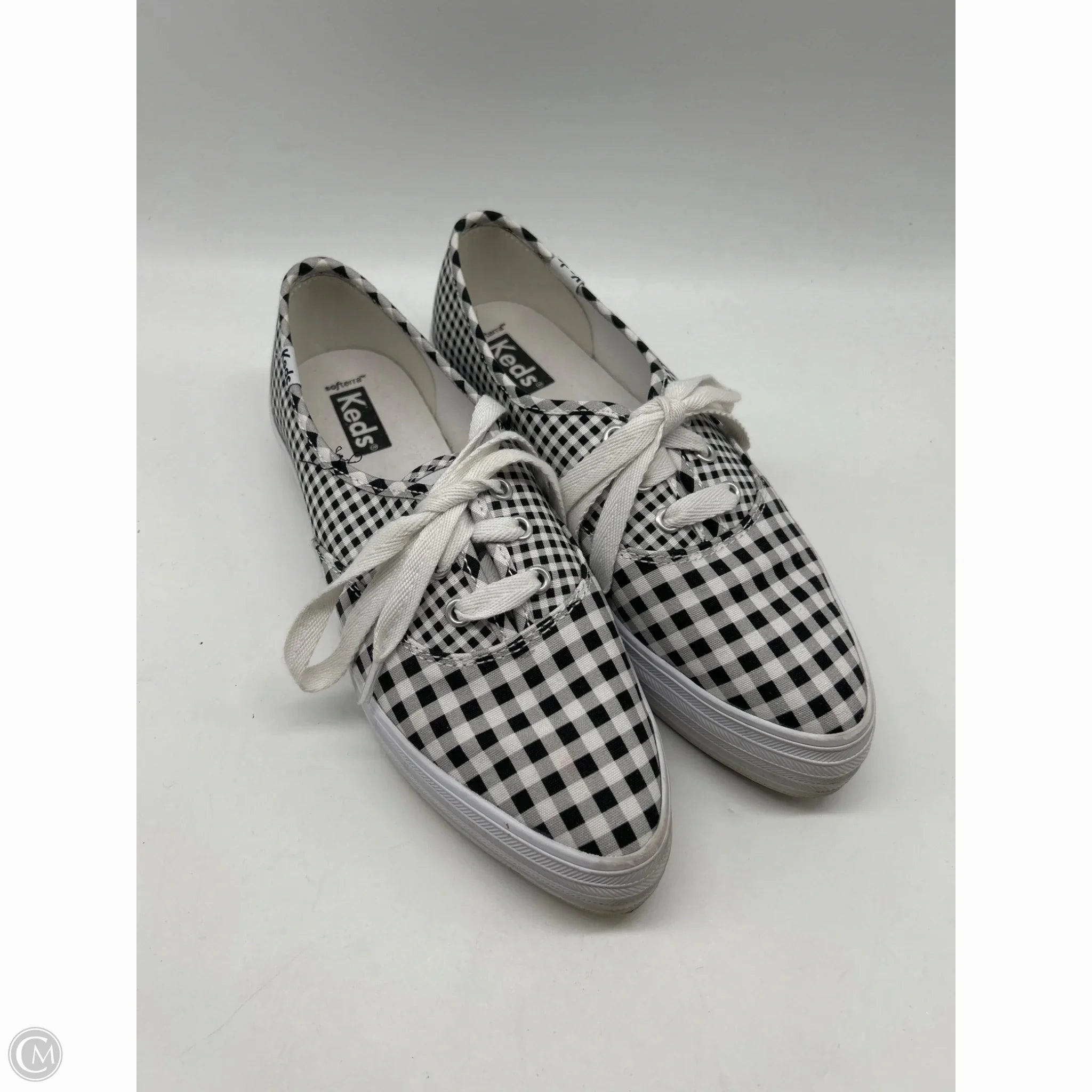Vented Heel Panel Seamless Upper Shoes Sneakers By Keds In Checkered Pattern, Size: 6.5