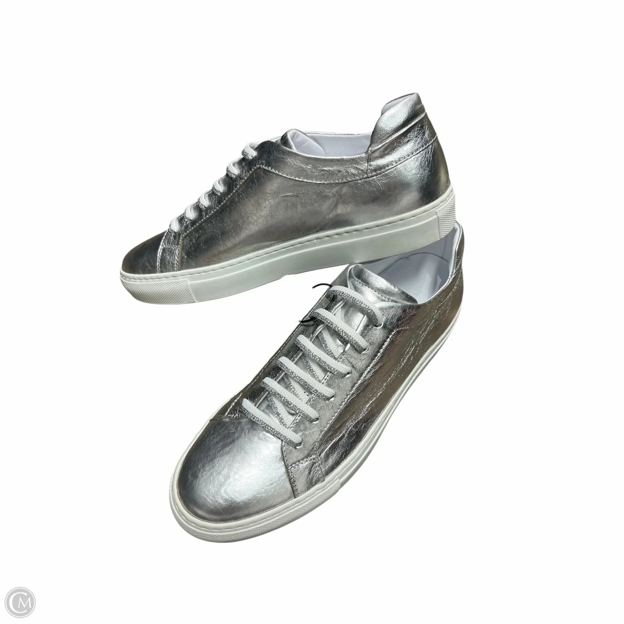 Shoes Sneakers By m gemi In Silver, Size: 10 No Tie Functional Flex