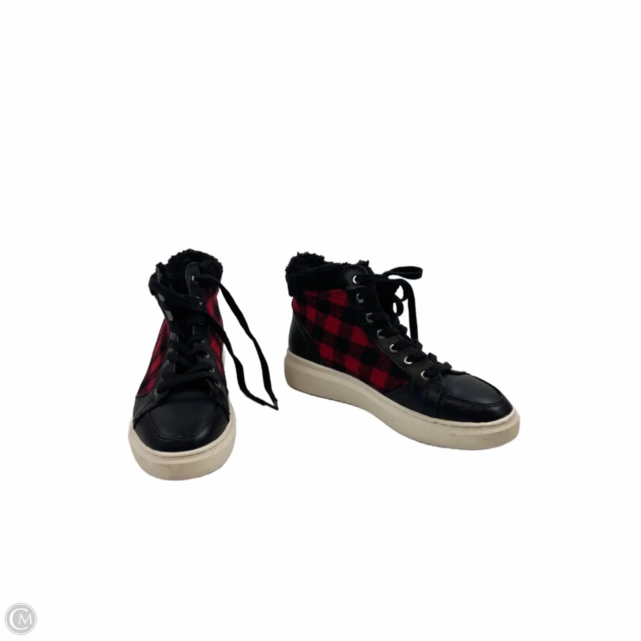 Shoes Sneakers By Marc Fisher In Black & Red, Size: 9 Microperforation Detail City Fit
