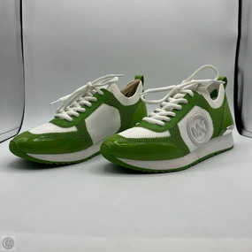 Thermoregulating Layers Noise   Reducing Shoes Sneakers By Michael By Michael Kors In Green & White, Size: 8