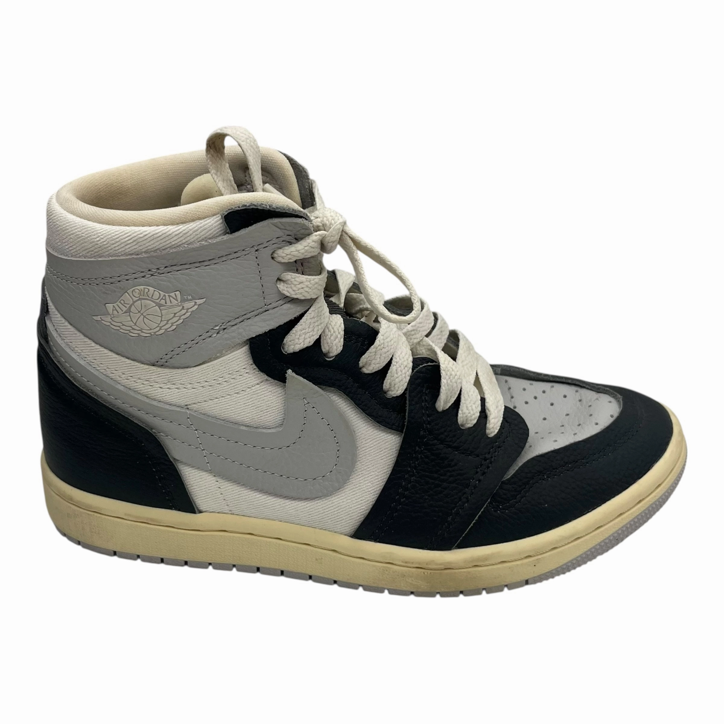 Shock   Absorbing Midsole Friction Free Laces Shoes Sneakers By Nike In Black & Grey, Size:6