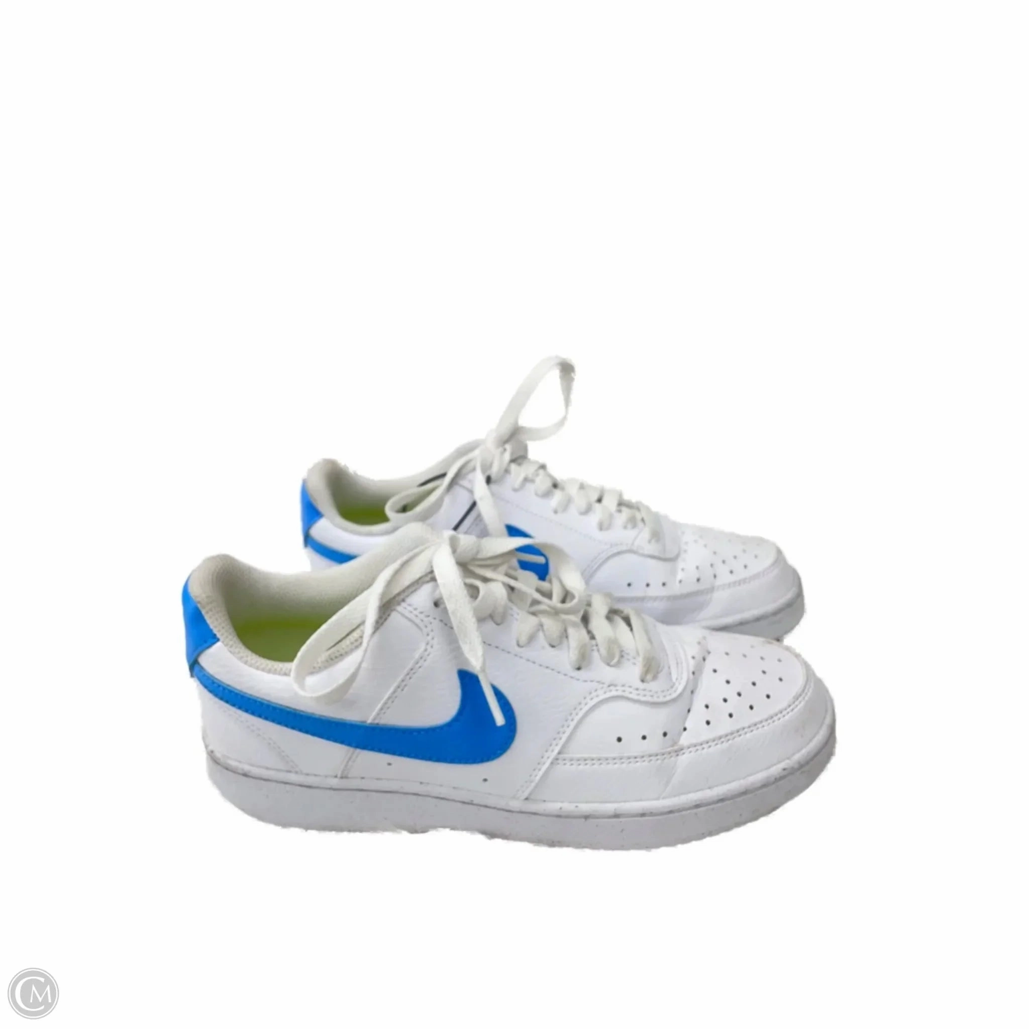 Ankle Stability Memory Foam Layer Shoes Sneakers By Nike In Blue & White, Size: 8