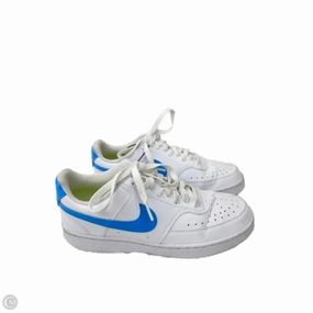 Ankle Stability Memory Foam Layer Shoes Sneakers By Nike In Blue & White, Size: 8