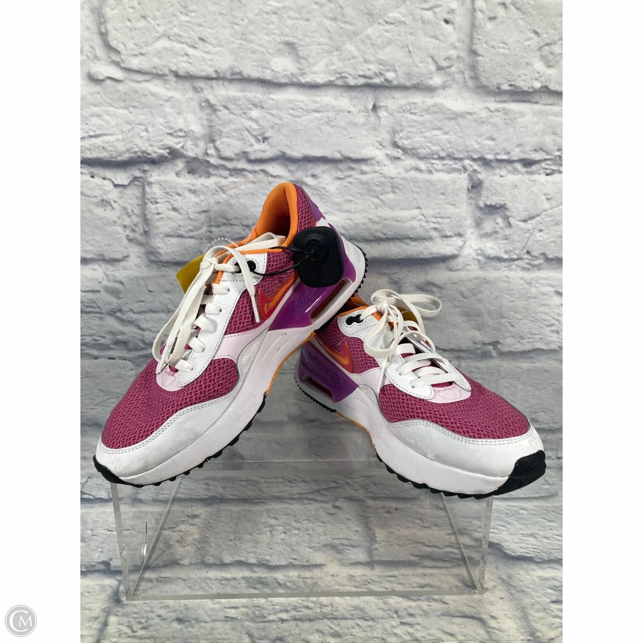 Thermal Regulating Fabric Rocker sole geometry Shoes Sneakers By Nike In Purple & White, Size: 10