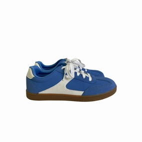 Elastic laces Tuned Rocker Geometry Shoes Sneakers By No Boundaries In Blue & White, Size:8.5