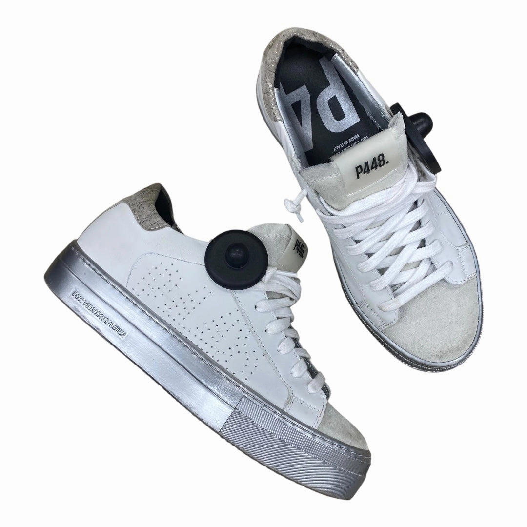 Motion Comfort Walk Light Shoes Sneakers By P448 In Grey & White, Size:7.5