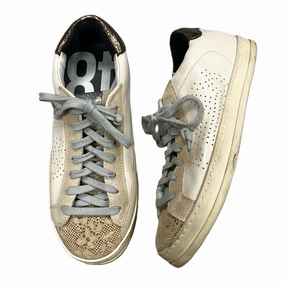 Zip   Up Easy Match Shoes Sneakers By P448 In Silver & Tan, Size: 6