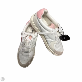 Compression Zones Gym Casual Shoes Sneakers By PRETTY ANGELS In Pink & White, Size: 9