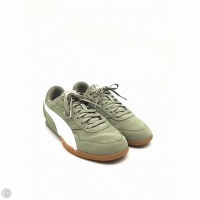 Shoes Sneakers By Puma In Green & White, Size: 9.5 Gusseted Tongue Design Energy Returning Technology