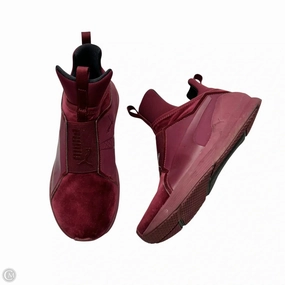Cushion Sole Reinforced sidewalls Shoes Sneakers By Puma In Maroon, Size: 7.5