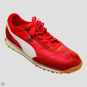 Cushioned Insole Shoes Sneakers By Puma In Red & White, Size: 7