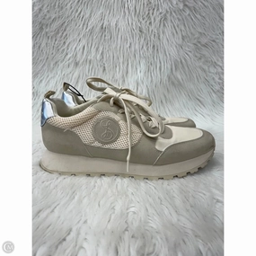 Reinforced Eyestay Durability Cross Terrain Shoes Sneakers By Sam And Libby In Cream & Grey, Size: 10