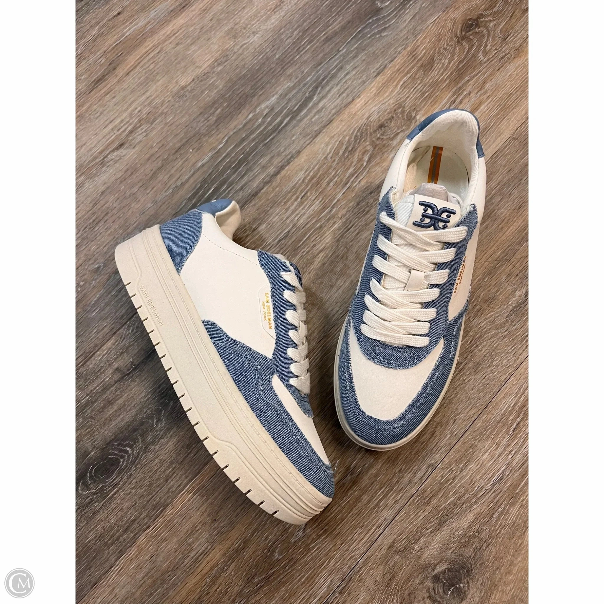 Shoes Sneakers By Sam Edelman In Blue & White, Size: 10.5 Quick Feel