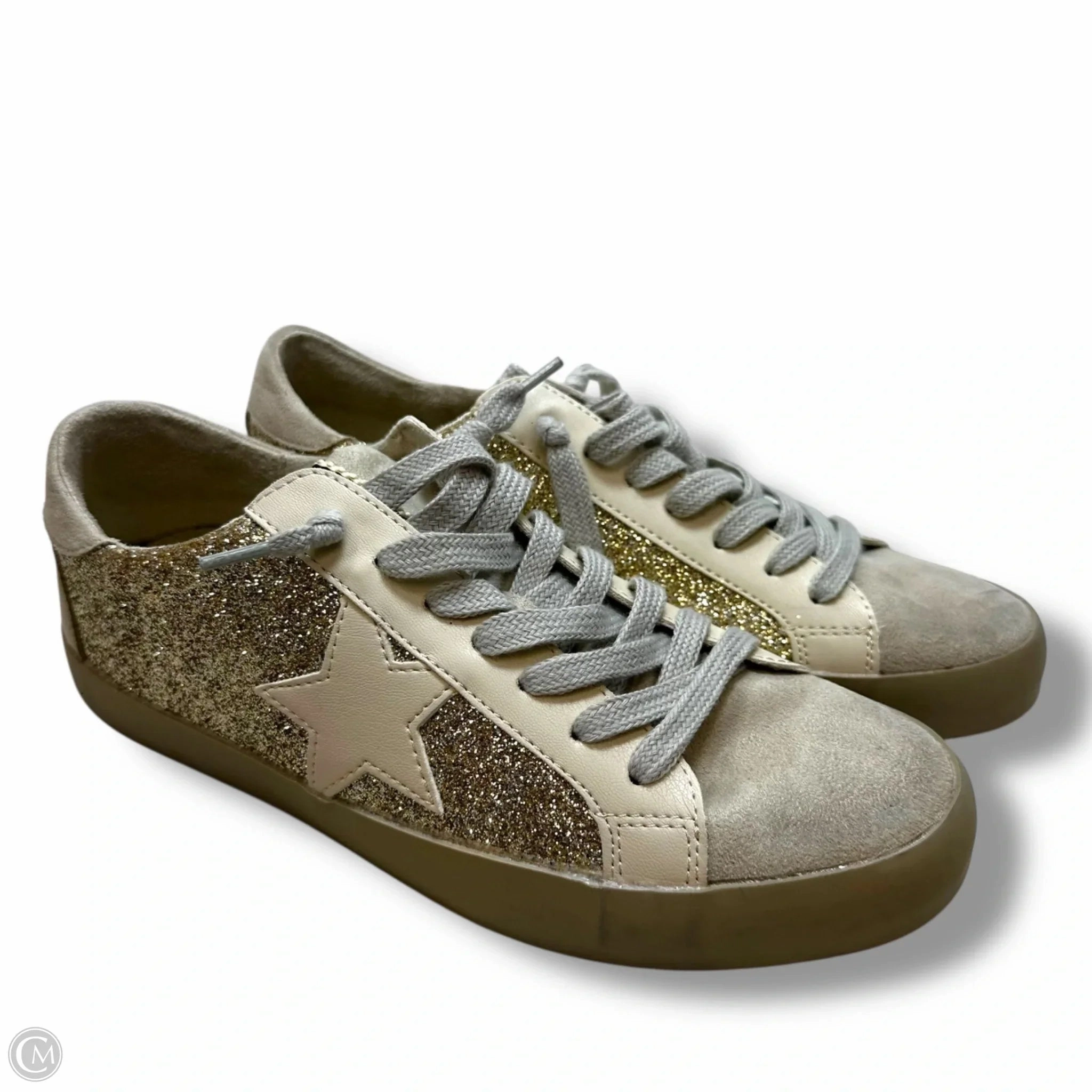 Reinforced Quarter Shoes Sneakers By Shu Shop In Gold, Size: 8.5