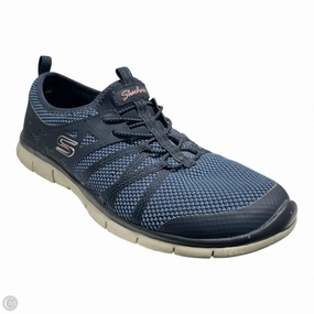 Shoes Sneakers By Skechers In Blue & White, Size: 7 Airflow Mesh Panels Total Support