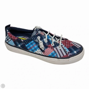 Memory Foam Padding Shoes Sneakers By Sperry In Blue & Red & White, Size: 9