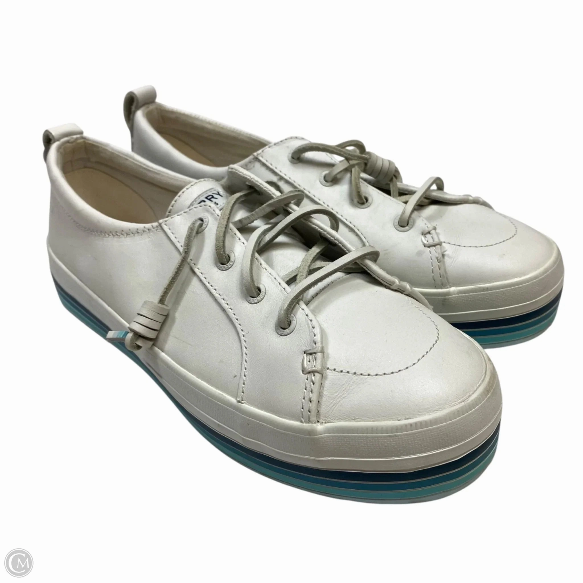 Functional Edge Recovery time Shoes Sneakers By Sperry In Blue & White, Size: 9