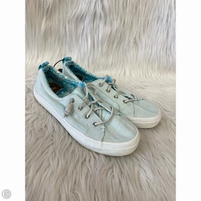 Shoes Sneakers By Sperry In Blue, Size: 8 Elastic Strap Cushioned Midsole Geometry
