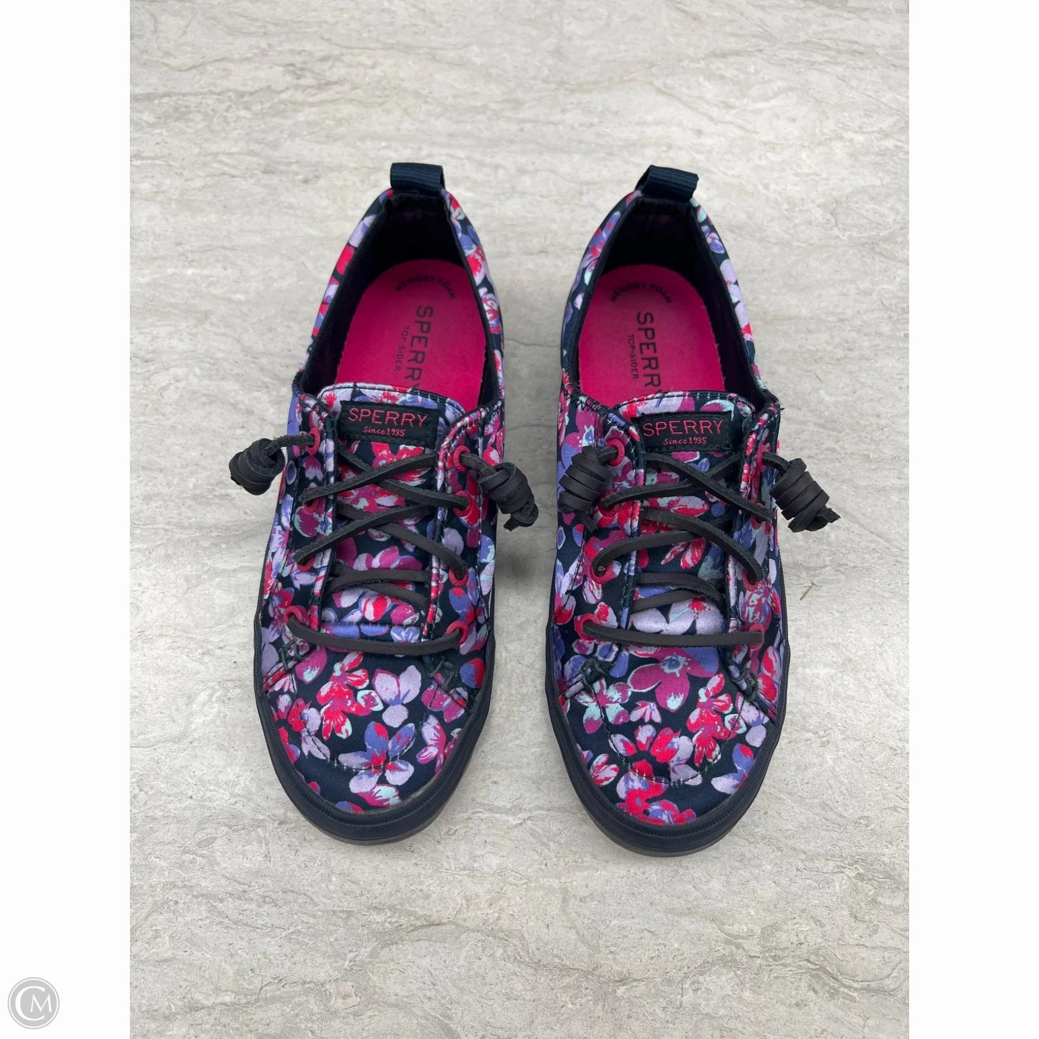 Shoes Sneakers By Sperry In Floral Print, Size: 6 Odor Resistant Insole