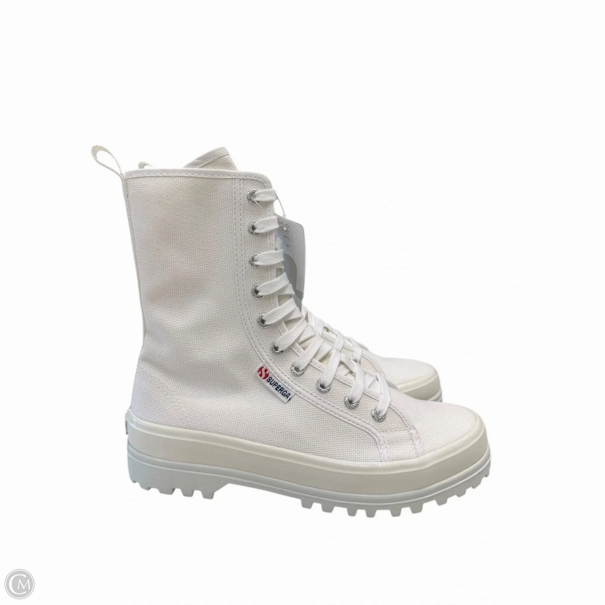 MeshFabric Abrasion Resistant Fabric Shoes Sneakers By Superga In White, Size: 5