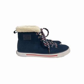 Shoes Sneakers By Tommy Hilfiger In Blue, Size:7 Vegan Leather Alternatives Adaptive Fit Technology