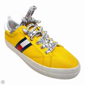 Extra Flex TPU Midsole Shoes Sneakers By Tommy Hilfiger In White & Yellow, Size: 8.5