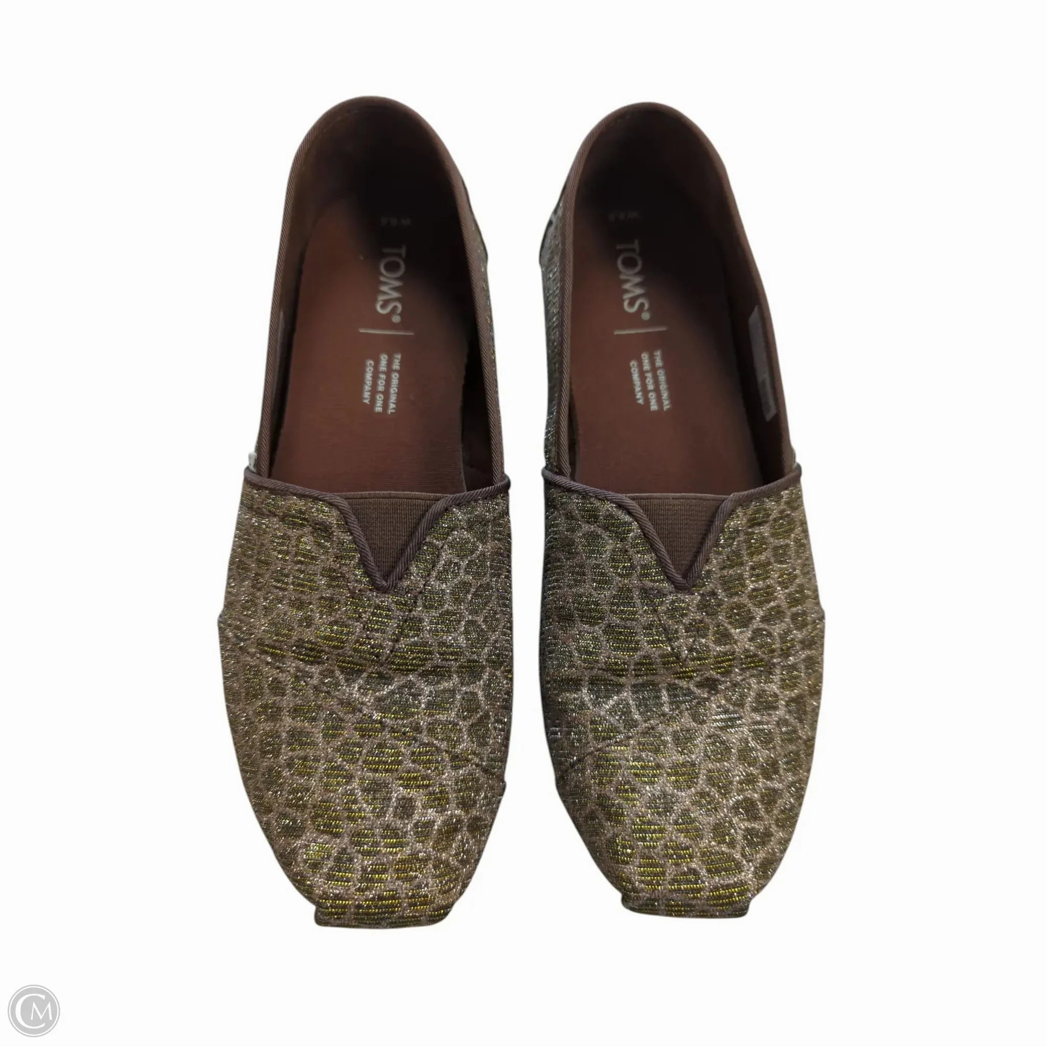 Breathable Inner Lining Stretchable Upper Shoes Sneakers By Toms In Gold, Size: 6.5