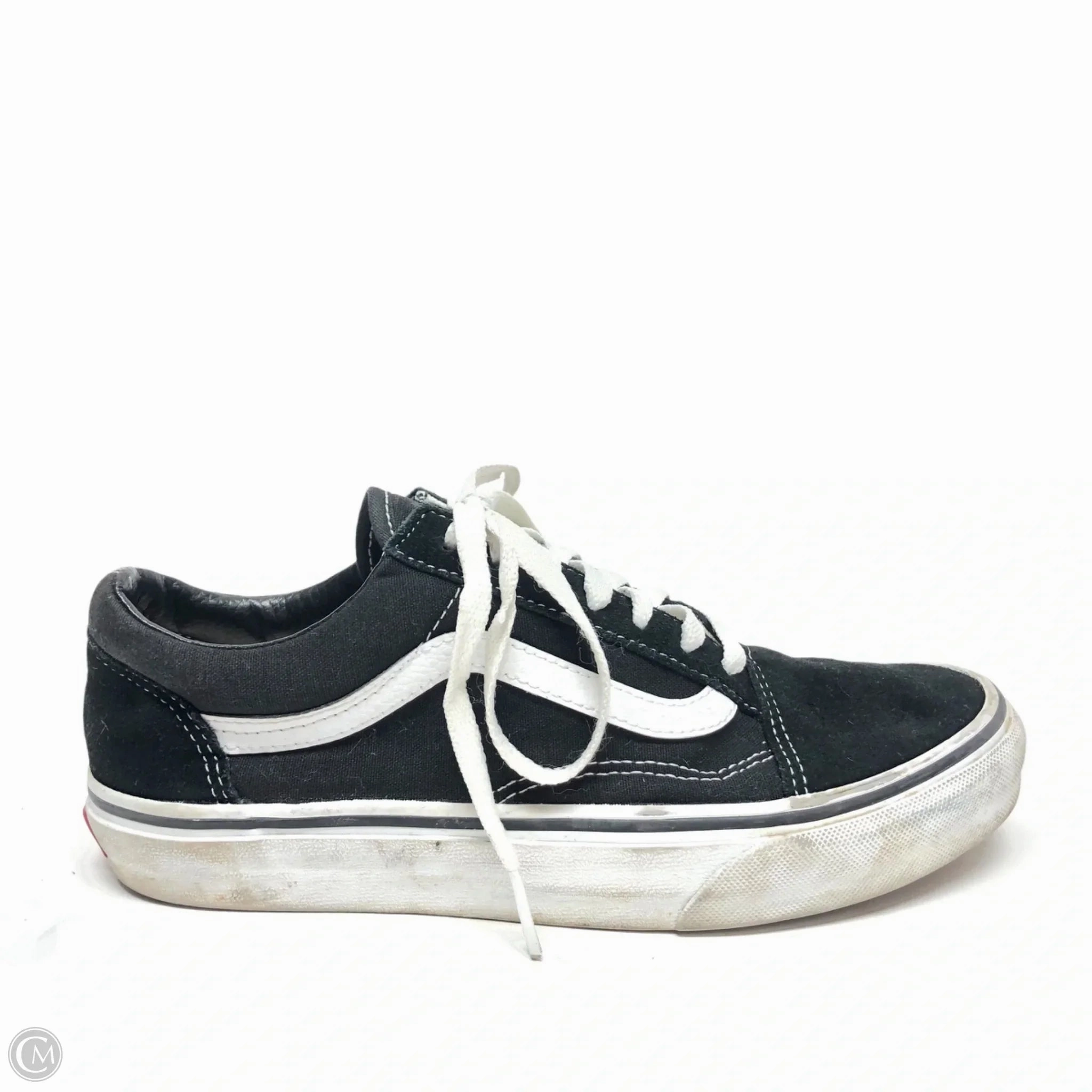 Bendable Heel Counter Shoes Sneakers By Vans In Black & White, Size: 7