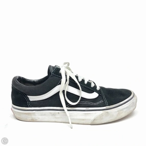 Bendable Heel Counter Shoes Sneakers By Vans In Black & White, Size: 7