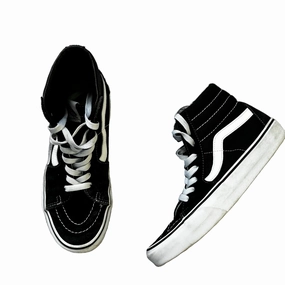 day use Shoes Sneakers By Vans In Black & White, Size: 8.5