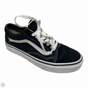 Ergonomic Toe Box Shoes Sneakers By Vans In Black & White, Size: 8