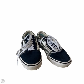 Anti   Slip Feature Asymmetric Lacing Shoes Sneakers By Vans In Blue & Cream, Size: 8