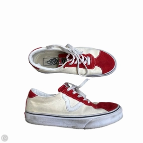 Aerodynamic Shape Urban Motion Shoes Sneakers By Vans In Red & White, Size: 8