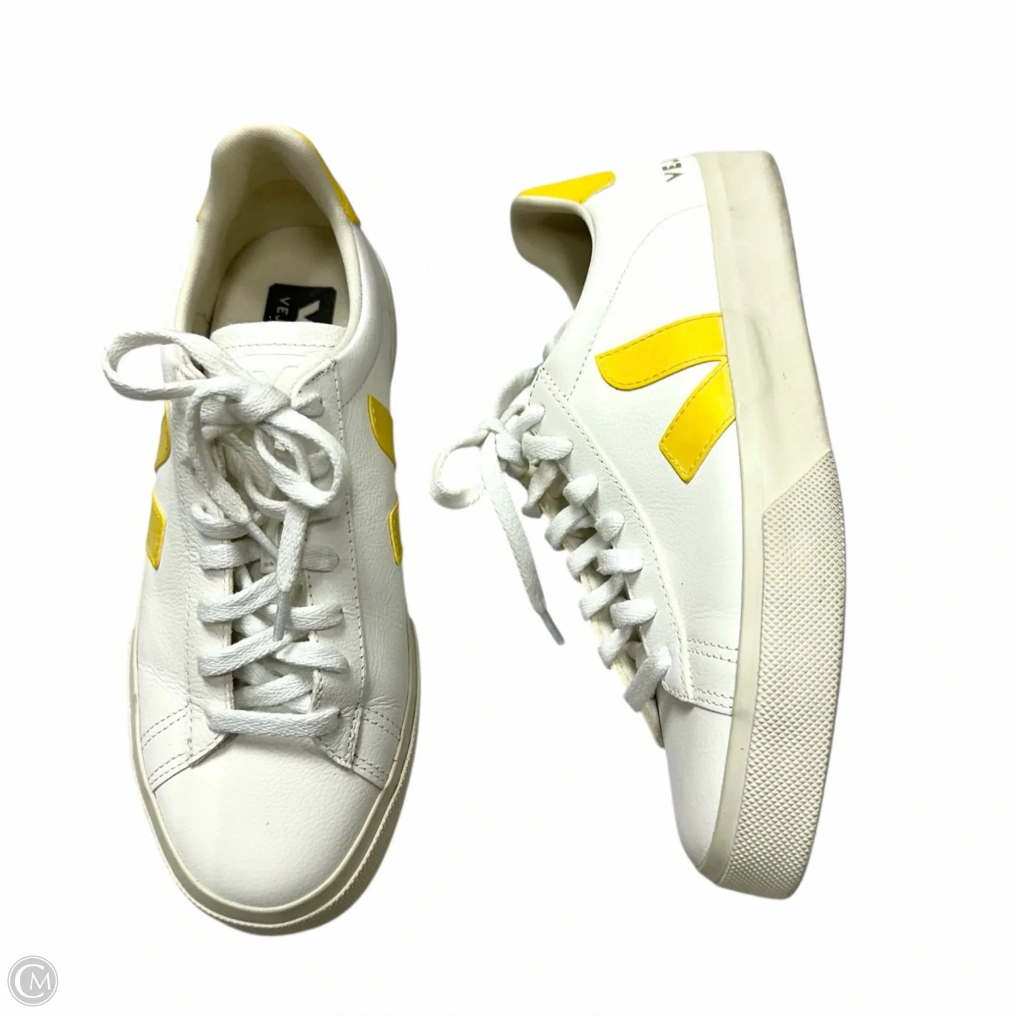Weekend Trip Rolling Motion Design Shoes Sneakers By Veja In White & Yellow, Size: 9