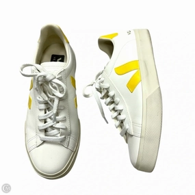 Weekend Trip Rolling Motion Design Shoes Sneakers By Veja In White & Yellow, Size: 9