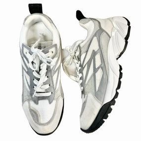 Shoes Sneakers By Zadig And Voltaire In Grey & White, Size: 10 Calm Texture