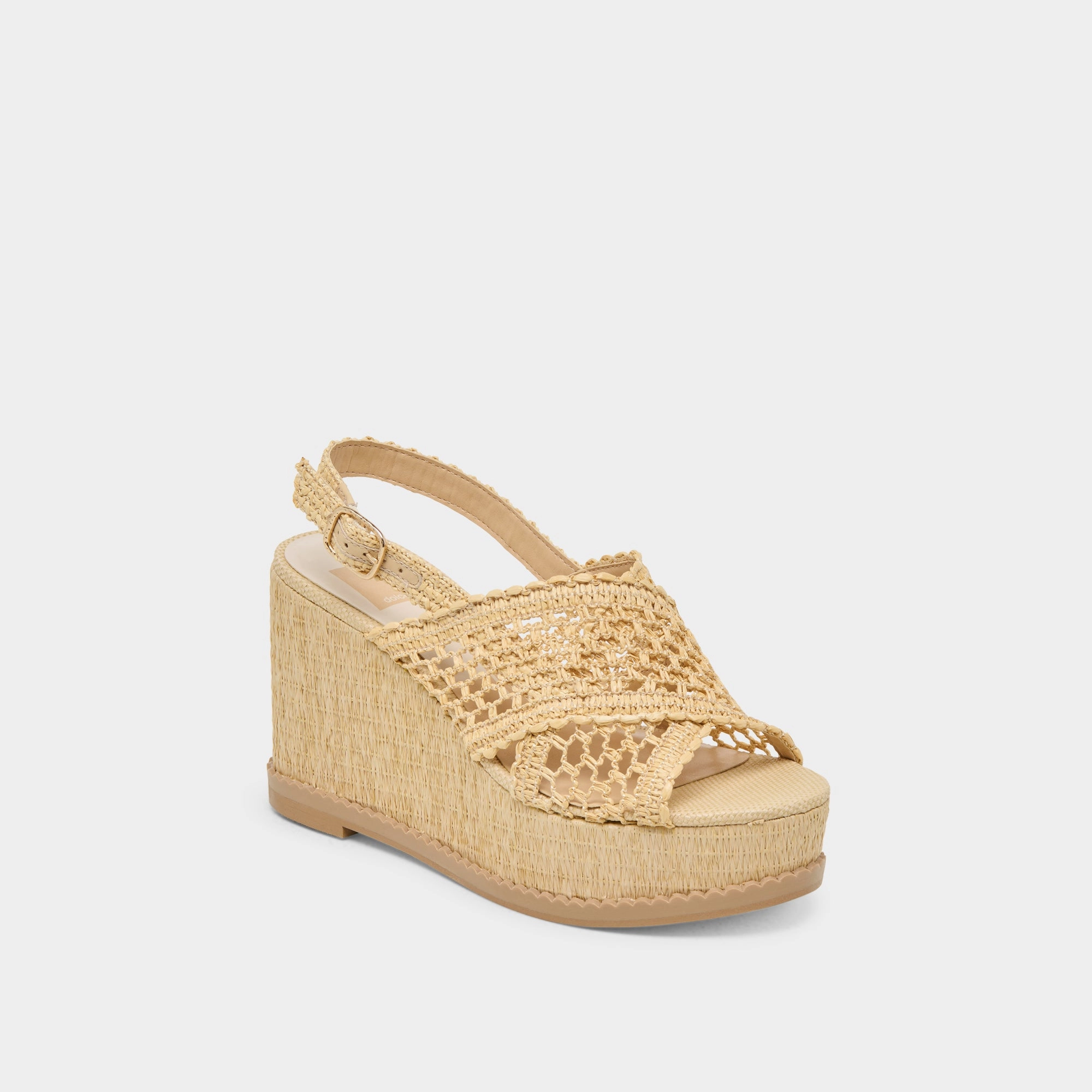 DEXLER WEDGES LT NATURAL WOVEN RAFFIA beach party
