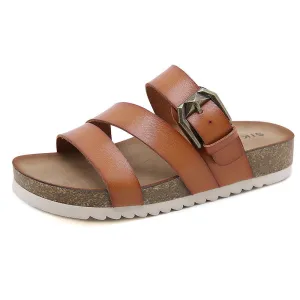 SIKETU | Women's Platform Cork Slide Sandals