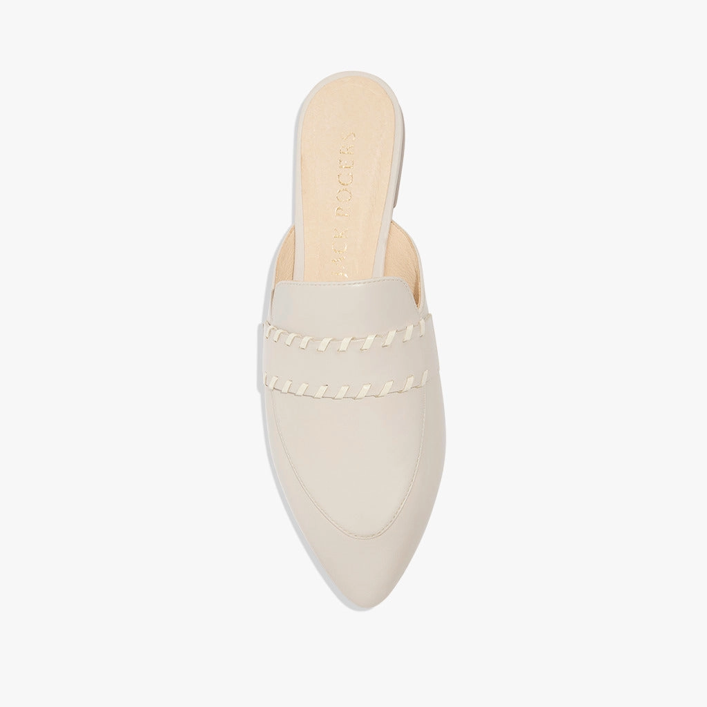 Practical Walk College Walk Beacon Leather Stitch Flat Mule
