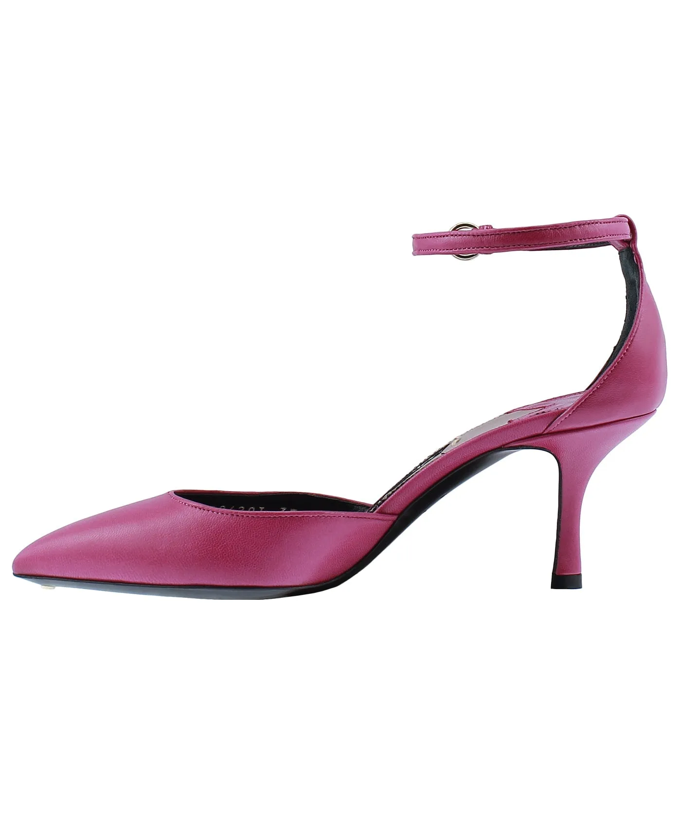 Single Ankle Strap Leather Pumps