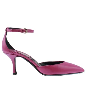 Single Ankle Strap Leather Pumps