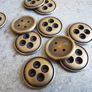 Single Layered Button - Antique Brass