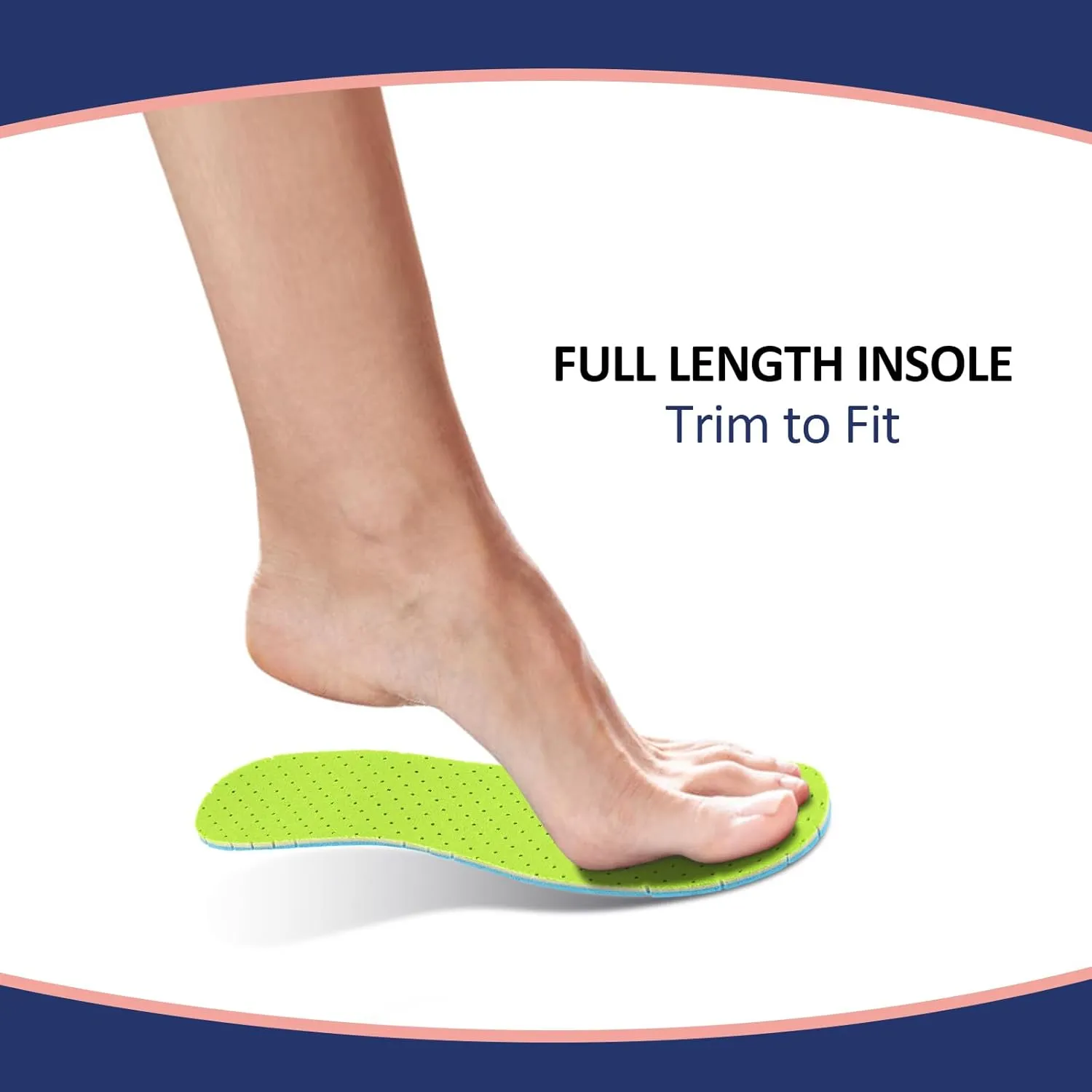 Sintege 3 Pairs Breathable Shoe Insoles Inserts Ultra-Soft Cushioning Walking Comfort Double-Layer Latex Foam Perforated Replacement Insoles for Men 7-11 Woman 2-8(Blue,Green,Red)
