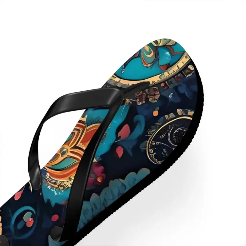 Sizzle in Pink Paisley Pattern Unisex Flip Flops