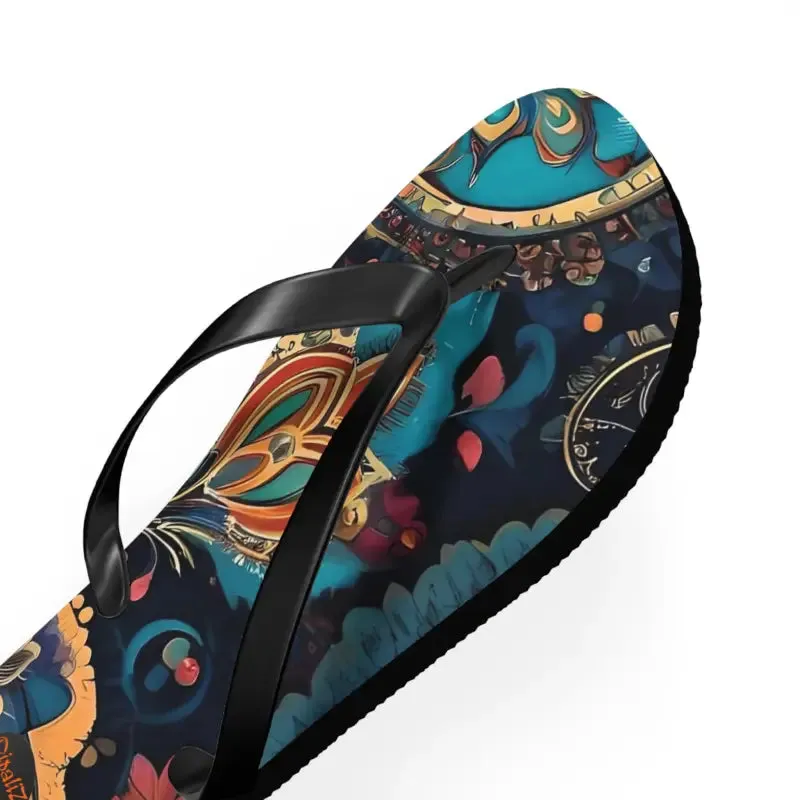 Sizzle in Pink Paisley Pattern Unisex Flip Flops